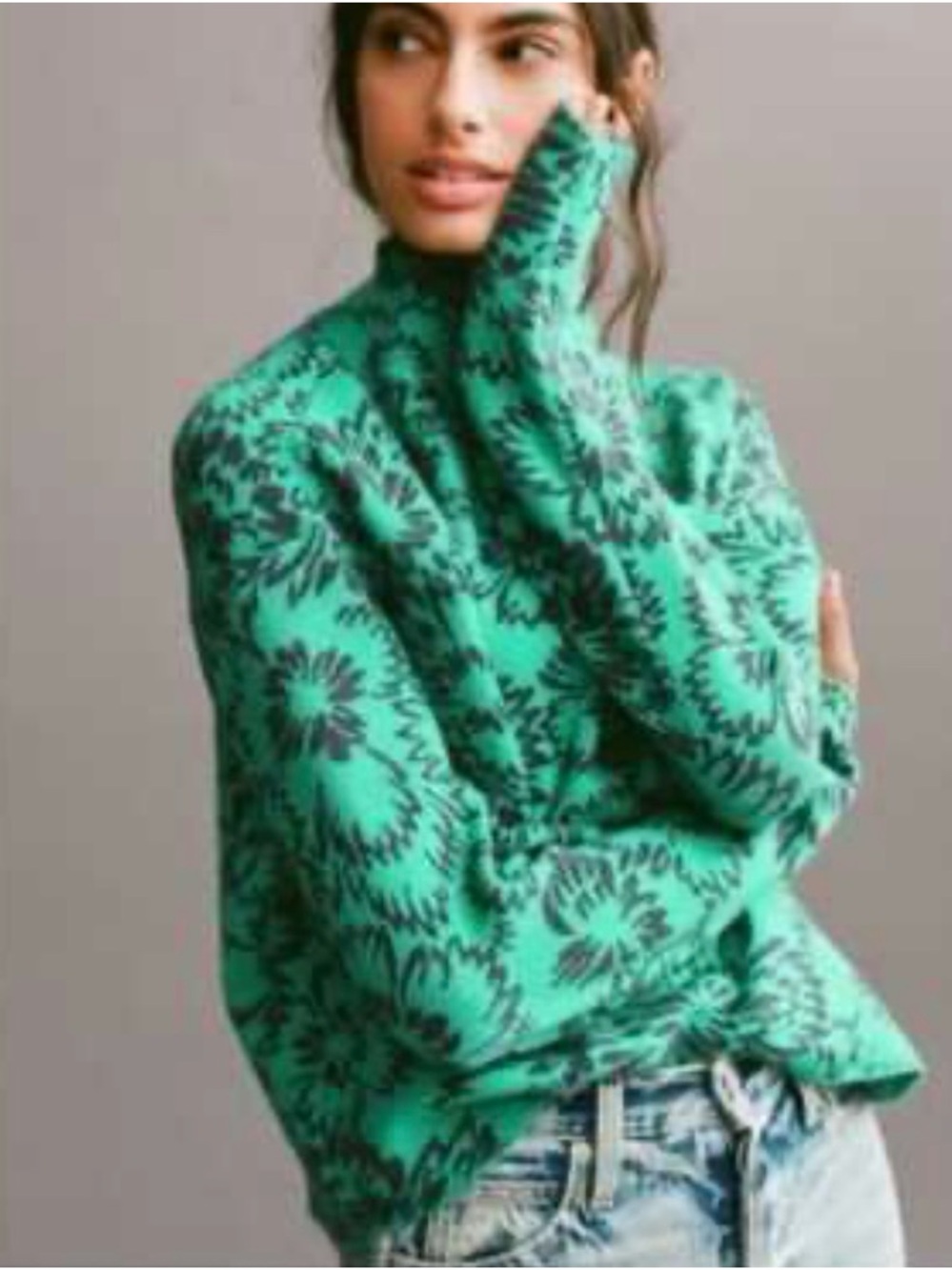 NWT Anthropologie The Carys Mock-Neck Sweater by Maeve
